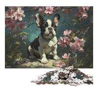 Puzzle quadrati da 500 pezzi con cuccioli di ciliegio in fiore per adulti, puzzle in legno, gioco impegnativo, puzzle da 500 pezzi (52x38 cm), regali di Natale