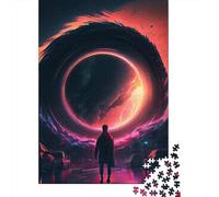 Puzzle quadrati da 500 pezzi con motivo a buchi neri per adulti, puzzle in legno, puzzle di gioco impegnativi, 500 pezzi (52x38 cm), regali di Natale