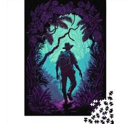 Puzzle quadrati da 500 pezzi con tema la vita selvaggia nella giungla per adulti, puzzle in legno, giocattolo educativo per l'apprendimento, 500 pezzi (52x38 cm)