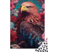 Puzzle quadrati da 500 pezzi "L'aquila e il giardino" per adulti, puzzle in legno, puzzle di gioco impegnativi, 500 pezzi (52x38 cm), regali di Natale
