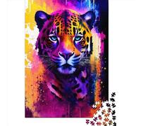 Puzzle quadrati del Giaguaro Cosmico da 1000 pezzi per adulti e puzzle in legno, gioco educativo 1000 pezzi (75x50 cm)