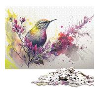 Puzzle quadrati di uccelli colorati da 1000 pezzi per adulti e puzzle in legno, gioco educativo 1000 pezzi (75x50 cm)