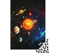 Puzzle quadrati Neon2 del sistema solare da 1000 pezzi per adulti e puzzle in legno per bambini, regali di Natale 1000 pezzi (75x50 cm)