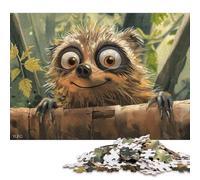 Puzzle quadrato creativo e divertente da 1000 pezzi con animali per adulti, puzzle in legno, gioco pratico da 1000 pezzi (75x50 cm)