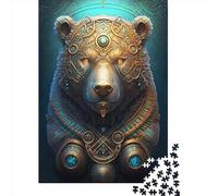 Puzzle quadrato creativo Orso Cosmico Mistico per adulti, 500 pezzi (52 x 38 cm), giochi di sfida unici in legno