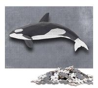 Puzzle quadrato da 1000 pezzi a forma di orca per adulti, puzzle in legno, giochi di sfida unici, 1000 pezzi (75x50 cm)