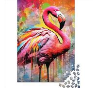 Puzzle quadrato da 1000 pezzi Art Flamingo per adulti, puzzle di carta, il miglior regalo di Natale per adulti e 38x26 cm/1000 pezzi