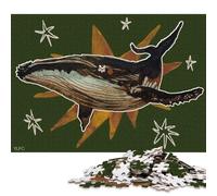 Puzzle quadrato da 1000 pezzi con balena spaziale Nevenasloth per adulti e puzzle in legno, gioco educativo, sfida giocattolo 1000 pezzi (75x50 cm)