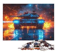 Puzzle quadrato da 1000 pezzi con carro armato Panzer nella prima guerra mondiale per adulti, puzzle in legno, gioco educativo per bambini, 1000 pezzi (75x50 cm)