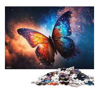 Puzzle quadrato da 1000 pezzi con farfalla blu nera grande per adulti e puzzle in legno, gioco educativo, sfida giocattolo 1000 pezzi (75x50 cm)