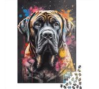 Puzzle quadrato da 1000 pezzi del mastino spagnolo per adulti, puzzle di carta, il miglior regalo di Natale per adulti e 38x26 cm/1000 pezzi