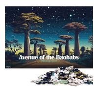 Puzzle quadrato da 1000 pezzi del Viale dei Baobab, Madagascar per adulti, puzzle di carta, gioco educativo per bambini, 38x26 cm/1000 pezzi