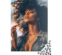 Puzzle quadrato da 1000 pezzi di una bellissima giovane donna per adulti e puzzle di carta, gioco educativo, sfida giocattolo, 38x26 cm/1000 pezzi