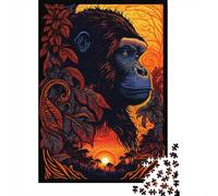 Puzzle quadrato da 1000 pezzi in stile Gorilla Art per adulti, puzzle in legno, il miglior regalo di Natale per adulti e 1000 pezzi (75x50 cm)