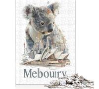 Puzzle quadrato da 1000 pezzi Koala e Sydney Art per adulti e puzzle in legno, gioco educativo, sfida giocattolo 1000 pezzi (75x50 cm)