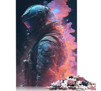 Puzzle quadrato da 1000 pezzi "Soldato fuori dal cosmo" per adulti, puzzle in legno, gioco educativo per famiglie, 38x26 cm/1000 pezzi