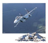 Puzzle quadrato da 1000 pezzi Sukhoi Su30 Jet War per adulti Puzzle in legno Puzzle educativo Gioco per famiglie 1000 pezzi (75x50 cm)