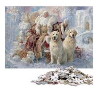 Puzzle quadrato da 300 pezzi del Palazzo d'Inverno di Babbo Natale per adulti e bambini, gioco di puzzle in legno da 300 pezzi (40x28 cm)