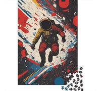 Puzzle quadrato da 500 pezzi "Astronauta perduto" per adulti e puzzle in legno per regali di Natale 500 pezzi (52x38 cm)