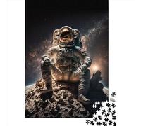 Puzzle quadrato da 500 pezzi "Contemplazione cosmica" per adulti e bambini, gioco di puzzle in legno da 500 pezzi (52x38 cm)