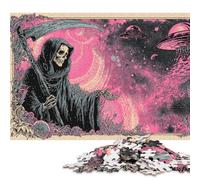 Puzzle quadrato da 500 pezzi "Il viaggio cosmico del mietitore" per adulti e puzzle in legno, gioco educativo, sfida giocattolo, 500 pezzi (52x38 cm)