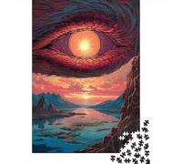 Puzzle quadrato da 500 pezzi "In The Eye of the Dragon" per adulti, puzzle in legno, il miglior regalo di Natale per adulti e 500 pezzi (52x38 cm)