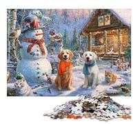 Puzzle quadrato da 500 pezzi per adulti, motivo: fattoria del paese delle meraviglie invernale, puzzle in legno educativo, gioco per famiglie, 500 pezzi (52x38 cm)