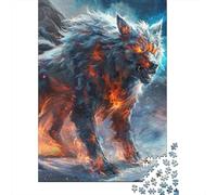 Puzzle quadrato da 500 pezzi "Wilder Wolf" per adulti, puzzle in legno, gioco educativo per bambini, 500 pezzi (52 x 38 cm)