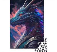 Puzzle quadrato Dragonborn da 500 pezzi per adulti e puzzle in legno per la decorazione della casa, 500 pezzi (52x38 cm)