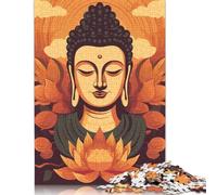 Puzzle quadrato indiano Buddha da 1000 pezzi per adulti, puzzle in legno, giocattolo educativo per l'apprendimento, 1000 pezzi (75x50 cm)