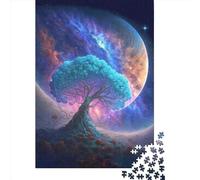 Puzzle quadrato magico dell'albero da 1000 pezzi per adulti, puzzle in legno per l'intrattenimento della famiglia, giocattoli da 1000 pezzi (75x50 cm)