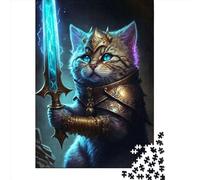 Puzzle quadrato mitico da 1000 pezzi con gatto che tiene in braccio il primo, per adulti, puzzle di carta, gioco educativo per bambini, 38x26 cm/1000 pezzi