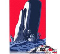 Puzzle quadrato Moby Dick da 1000 pezzi per adulti, puzzle in legno, gioco educativo per bambini, 1000 pezzi (75x50 cm)