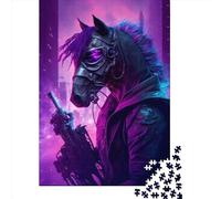 Puzzle quadrato retrò a forma di cavallo da 500 pezzi per adulti e puzzle in legno, gioco educativo, sfida giocattolo, 500 pezzi (52x38 cm)