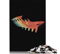 Puzzle quadrato retrò vintage a forma di orca da 500 pezzi per adulti e puzzle in legno, gioco educativo, sfida giocattolo, 500 pezzi (52x38 cm)