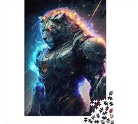 Puzzle quadrato Space Lions2 da 500 pezzi per adulti, puzzle in legno, gioco pratico da 500 pezzi (52x38 cm)