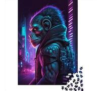 Puzzle quadrato umano scimmia da 500 pezzi per adulti, puzzle in legno, il miglior regalo di Natale per adulti e 500 pezzi (52x38 cm)