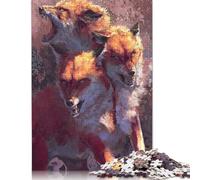 Puzzle quadrato "Volpe Cerbero" da 1000 pezzi per adulti, puzzle in legno, gioco educativo per famiglie, 1000 pezzi (75x50 cm)