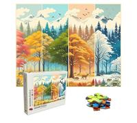 Puzzle quattro stagioni Puzzle 2000 Pezzi paesaggio Art Jigsaw Puzzles For Adults, Puzzles in Legno XXL 99.5x70.5 cm, Si Adattano Perfettamente Tra Loro Lettere Sul Retro, Regalo Uomo e Donna 8p-420
