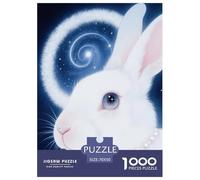 Puzzle Rabbit 1000 Pezzi in Cartone Per Adulti E Ragazzi Educativo Impegnativo Puzzles Rabbit Starry Sky Idea Regalo 70x50cm/1000pcs