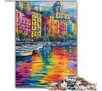 Puzzle raffigurante il lungomare di Napoli, in Italia, per adulti e adolescenti, gioco stimolante, ideale come regalo per tutta la famiglia (50x75cm)
