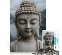 Puzzle raffigurante la statua del Buddha sereno, 1000 pezzi, per adulti, gioco cognitivo, divertente da assemblare, pezzo da collezione (38x52cm)