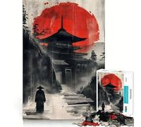 Puzzle raffigurante un antico tempio giapponese per adulti, 1000 pezzi, per rafforzare la memoria, passatempo domestico, bordi netti, regalo elegante (38x26cm)