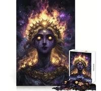 Puzzle raffigurante un essere celeste con corona infuocata,1000 pezzi,ideale per ragazzi Esercizi di logica,fuga rilassante,bordi netti,regalo perfetto (38x26cm)
