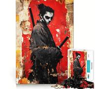 Puzzle raffigurante un guerriero samurai su un muro invecchiato ideale per adolescenti con 1000 pezzi Un giocattolo che stimola la riflessione perfetto per il tempo libero e ricco di dettagli Lista