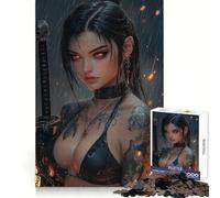 Puzzle raffigurante una guerriera tatuata con katana 1000 pezzi ideale per adolescenti Sviluppa la memoria stimola la concentrazione e favorisce un apprendimento graduale Bordo pulito Regalo di Natale