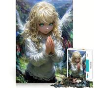 Puzzle "Ragazza angelica con le ali nella natura" per adolescenti,1000 pezzi,stimolante per la mente,divertente,con componenti robusti e ben definiti,un'attività di gruppo emozionante (38x52cm)