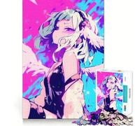 Puzzle "Ragazza Angelo in Neon" da 1000 pezzi esercizio mentale divertente,pezzi che si incastrano perfettamente,un modo coinvolgente per passare il tempo libero (50x75cm)