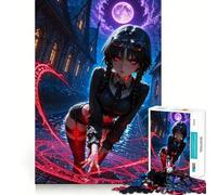 Puzzle "Ragazza anime che lancia incantesimi in un vicolo buio" - 1000 pezzi - Gioco di concentrazione mentale - Taglio di precisione - Bordi lisci - Gioco significativo per costruire connessioni
