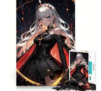 Puzzle "Ragazza anime con corona" da 1000 pezzi,gioco di memoria,taglio di precisione,sfida interattiva per la mente,ideale per la casa (50x75cm)